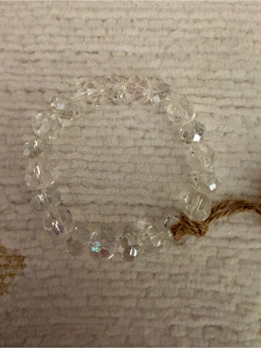 Crystal Clear Faceted Bead Stretch Bracelet - Clear